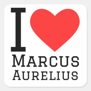Adesivo Quadrado Eu amo Marcus Aurelius