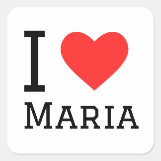 Adesivo Quadrado Eu amo Maria