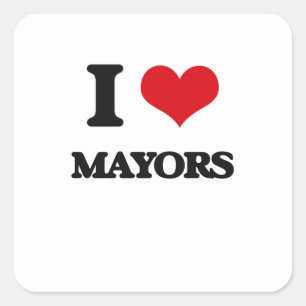 Adesivo Quadrado Eu amo Mayors