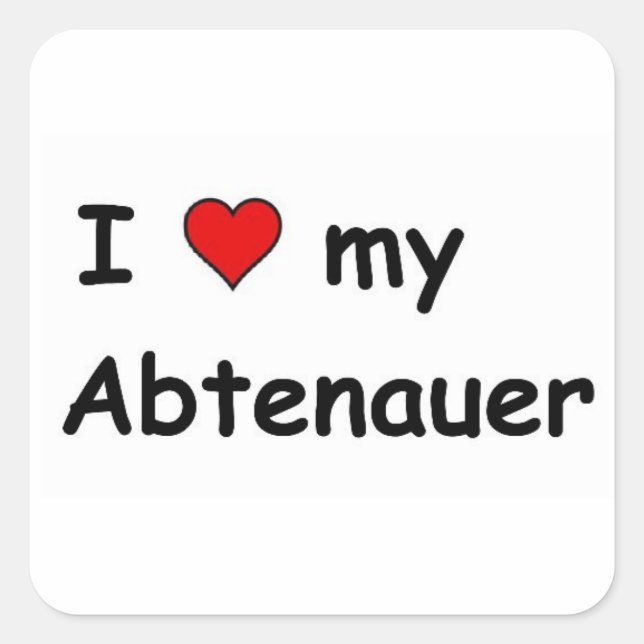 Adesivo Quadrado Eu Amo Meu Abtenauer (Frente)