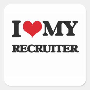 Adesivo Quadrado Eu amo meu recruta