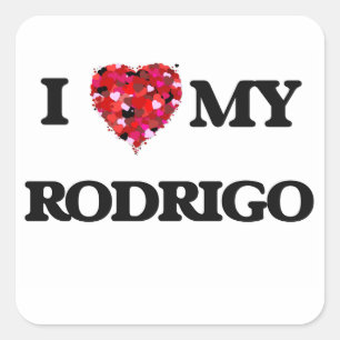 Adesivo Quadrado Eu amo meu Rodrigo