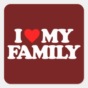 ADESIVO QUADRADO EU AMO MINHA FAMÍLIA