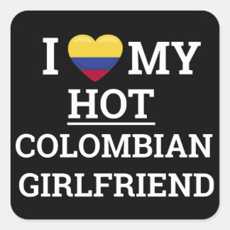 Adesivo Quadrado Eu amo minha namorada colombiana gostosa Piada Col