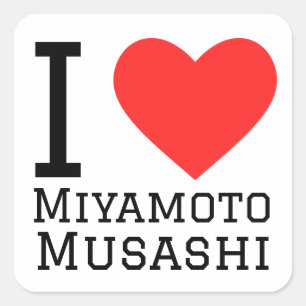 Adesivo Quadrado Eu amo miyamoto Musashi