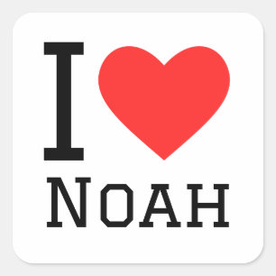 Adesivo Quadrado Eu amo Noah