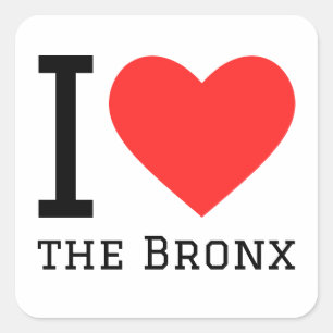 Adesivo Quadrado Eu amo o Bronx