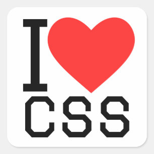 Adesivo Quadrado Eu amo o Css