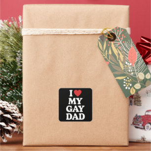 Adesivo Quadrado Eu Amo O Meu Pai Gay Eu Corto O Meu Pai Gay