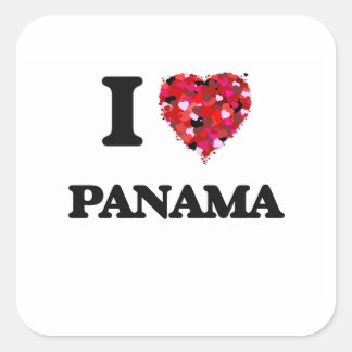 Adesivo Quadrado Eu amo o Panamá