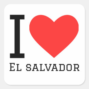 Adesivo Quadrado Eu amo o salvador