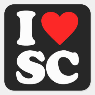 ADESIVO QUADRADO EU AMO O SC