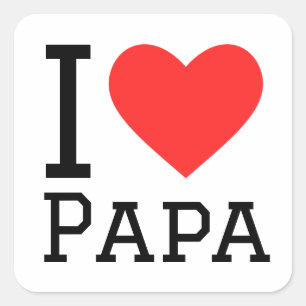 Adesivo Quadrado Eu amo papai