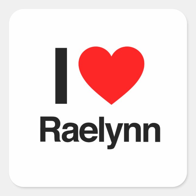 Adesivo Quadrado eu amo raelynn (Frente)
