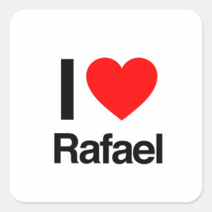 Adesivo Quadrado eu amo rafael