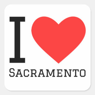 Adesivo Quadrado Eu amo sacramento