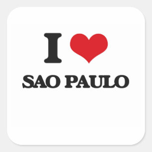 Adesivo Quadrado Eu amo Sao Paulo