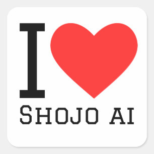Adesivo Quadrado Eu amo shojo ai