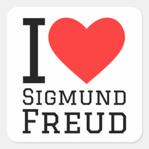 Adesivo Quadrado Eu amo Sigmund freud