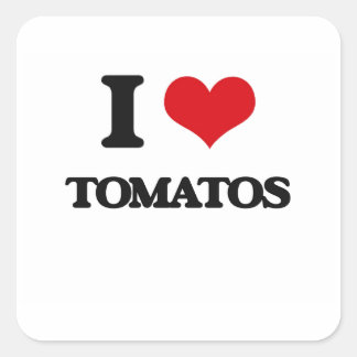 Adesivo Quadrado Eu Amo Tomatos