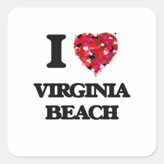 Adesivo Quadrado Eu amo Virginia Beach Virginia