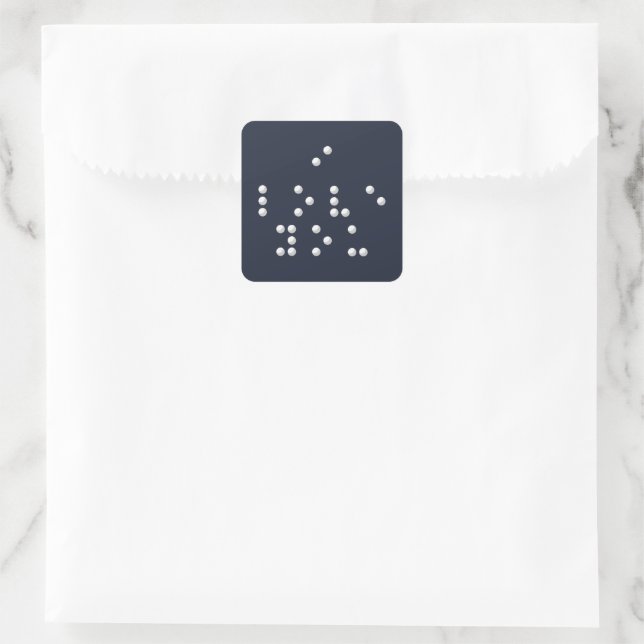 Adesivo Quadrado Eu amo você (Braille) (Bolsa)