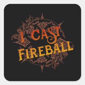 Adesivo Quadrado Eu Cast Fireball