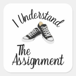 Adesivo Quadrado Eu Entendo A Atribuição Votar Presente Azul