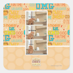 Adesivo Quadrado Eu estou fazendo cocô!