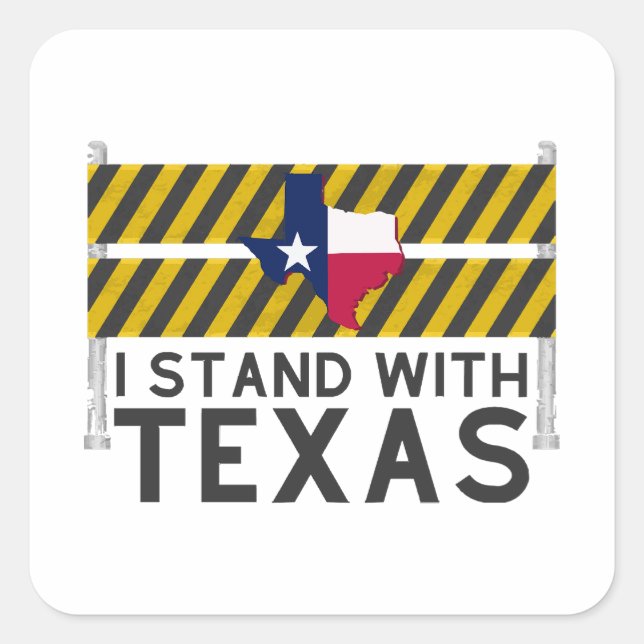 Adesivo Quadrado Eu Fico Com O Texas (Frente)