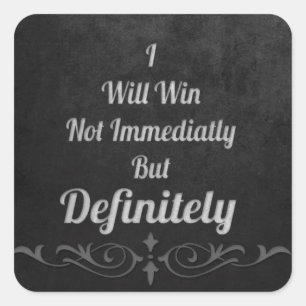 Adesivo Quadrado Eu Ganharei - Motivacional