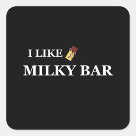 Adesivo Quadrado eu gosto de bar leitoso