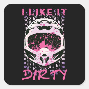 Adesivo Quadrado Eu Gosto Dirk - Dirt Bike Cey Quote