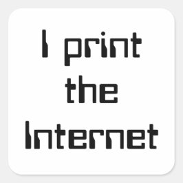 Adesivo Quadrado Eu impressão a Internet