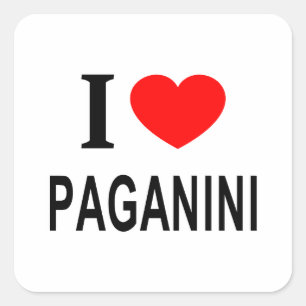 Adesivo Quadrado Eu ❤️ PAGANINI Eu AMO PAGANINI Eu AMO PAGANINI