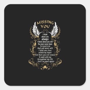 Adesivo Quadrado Eu penso em você sempre que penso em você