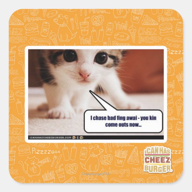 Adesivo Quadrado Eu persigo o péssimo voo (Frente)