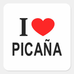 ADESIVO QUADRADO EU ❤️ PICAÑA EU AMO PICAÑA EU OUVI PICAÑA