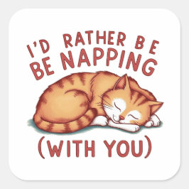 Adesivo Quadrado Eu Preferencialmente Estar Andando (Com Você) - Gi