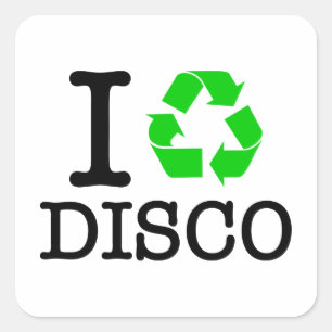 Adesivo Quadrado Eu recicl o disco