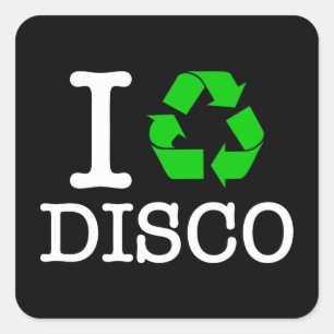 Adesivo Quadrado Eu recicl o disco