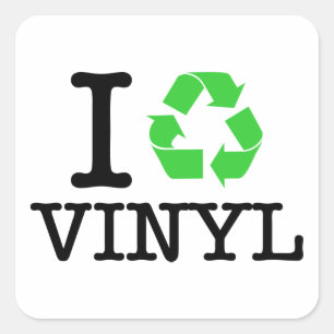 Adesivo Quadrado Eu recicl o vinil