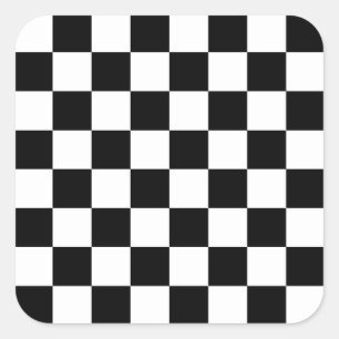 Adesivo Quadrado Eu sangro competindo o costume Checkered branco