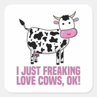 Adesivo Quadrado Eu Só Apanhei Vacas De Amor, Ok! Camiseta