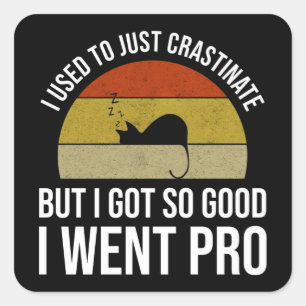 Adesivo Quadrado Eu Só Crastinava