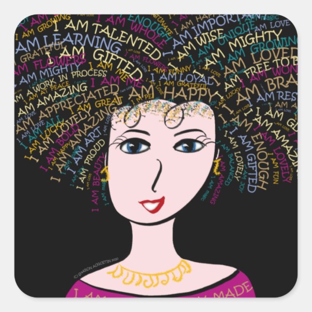 ADESIVO QUADRADO EU SOU... (Frente)