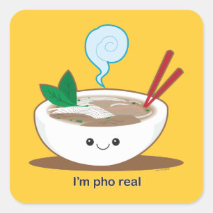 Adesivo Quadrado Eu sou Pho real