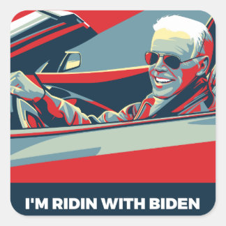 ADESIVO QUADRADO EU SOU RIDIN COM O BIDEN