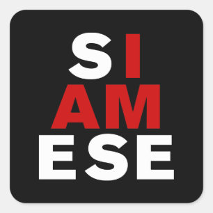 ADESIVO QUADRADO EU SOU SIAMESE