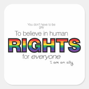 Adesivo Quadrado Eu sou um aliado
